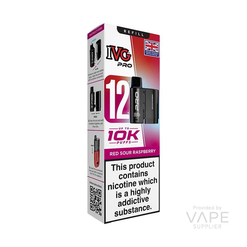 IVG Pro 12 (New) 20mg Prefilled Pod - 12ml [Red Sour Raspberry / 20mg]