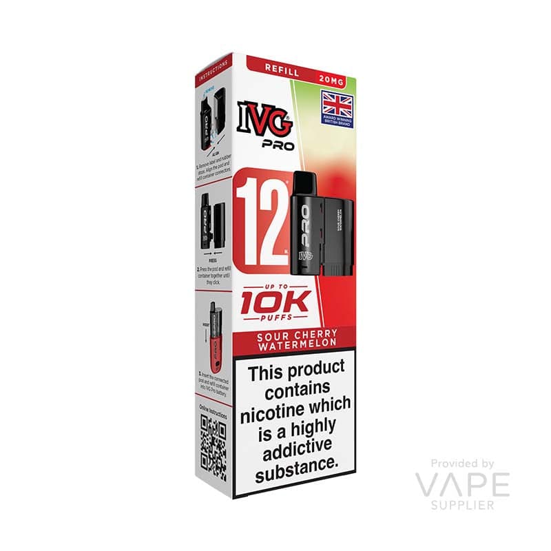 IVG Pro 12 (New) 20mg Prefilled Pod - 12ml [Sour Cherry Watermelon / 20mg]