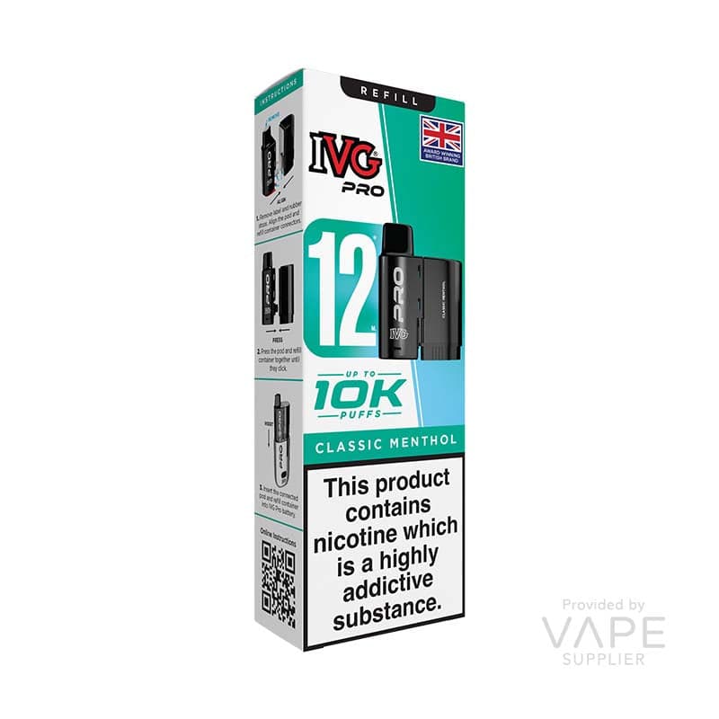 IVG Pro 12 20mg Prefilled Pod - 12ml [Classic Menthol / 20mg]