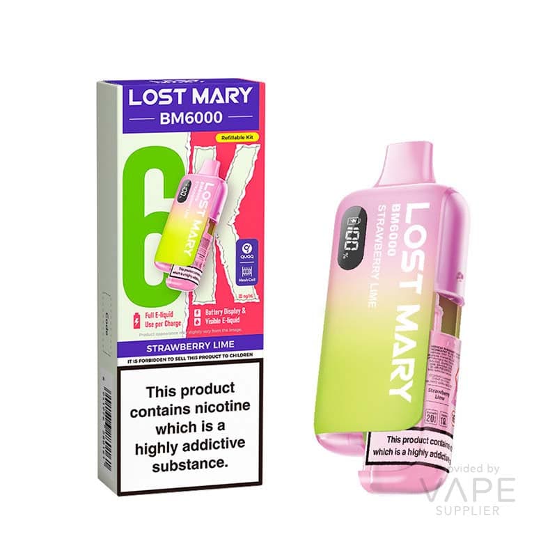 Lost Mary BM6000 Refillable Kit - 12ml [Strawberry Lime / 20mg]