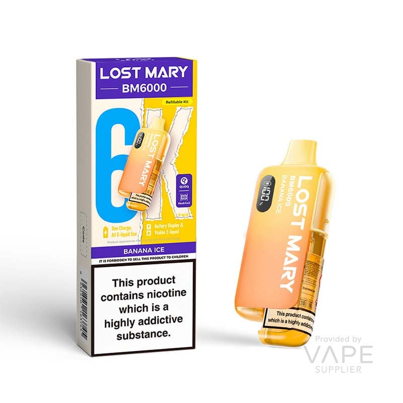 Lost Mary BM6000 Refillable Kit [Banana Ice / 20mg] - 12ml