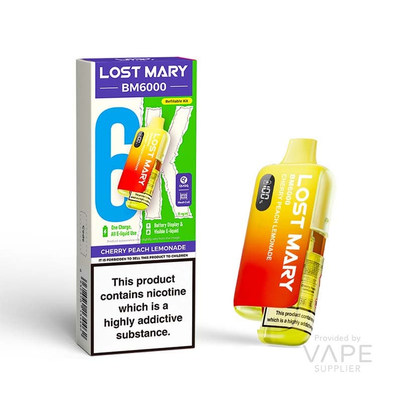 Lost Mary BM6000 Refillable Kit [Cherry Peach Lemonade / 20mg] - 12ml