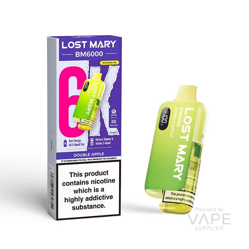 Lost Mary BM6000 Refillable Kit [Double Apple / 20mg] - 12ml