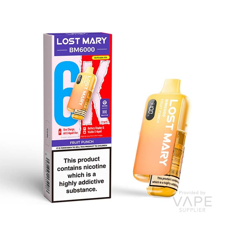 Lost Mary BM6000 Refillable Kit [Fruit Punch / 20mg] - 12ml
