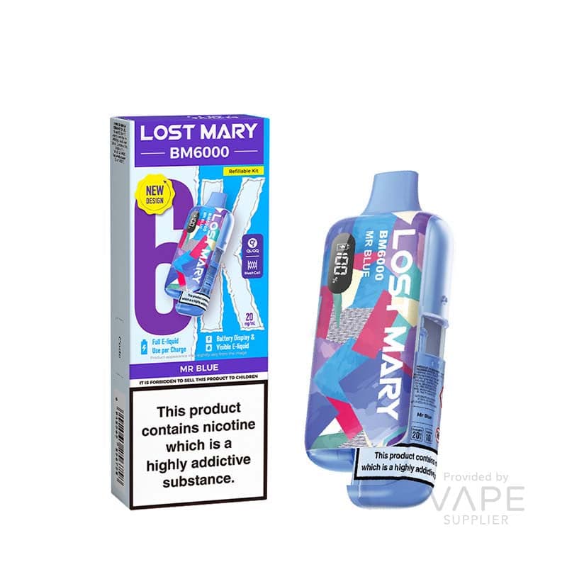 Lost Mary BM6000 Refillable Kit [Mr Blue / 20mg] - 12ml