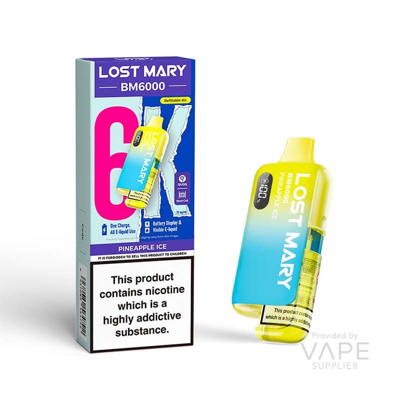 Lost Mary BM6000 Refillable Kit [Pineapple Ice / 20mg] - 12ml