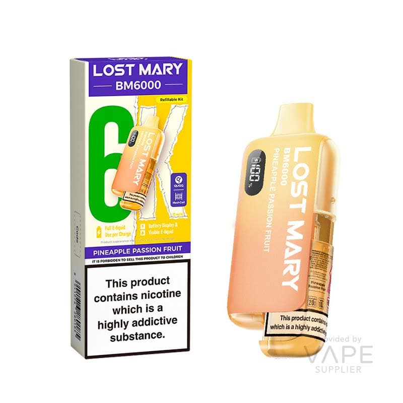 Lost Mary BM6000 Refillable Kit [Pineapple Passion Fruit / 20mg] - 12ml