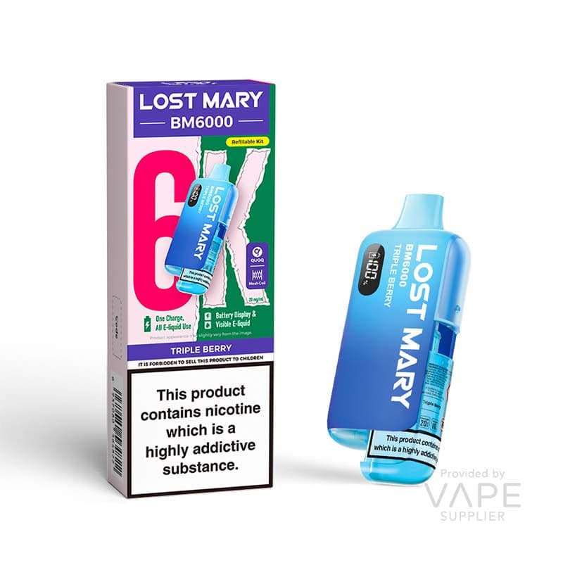 Lost Mary BM6000 Refillable Kit [Triple Berry / 20mg] - 12ml