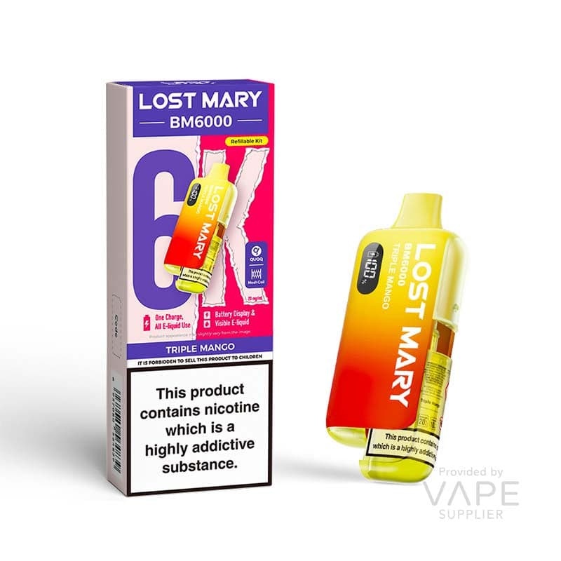 Lost Mary BM6000 Refillable Kit [Triple Mango / 20mg] - 12ml