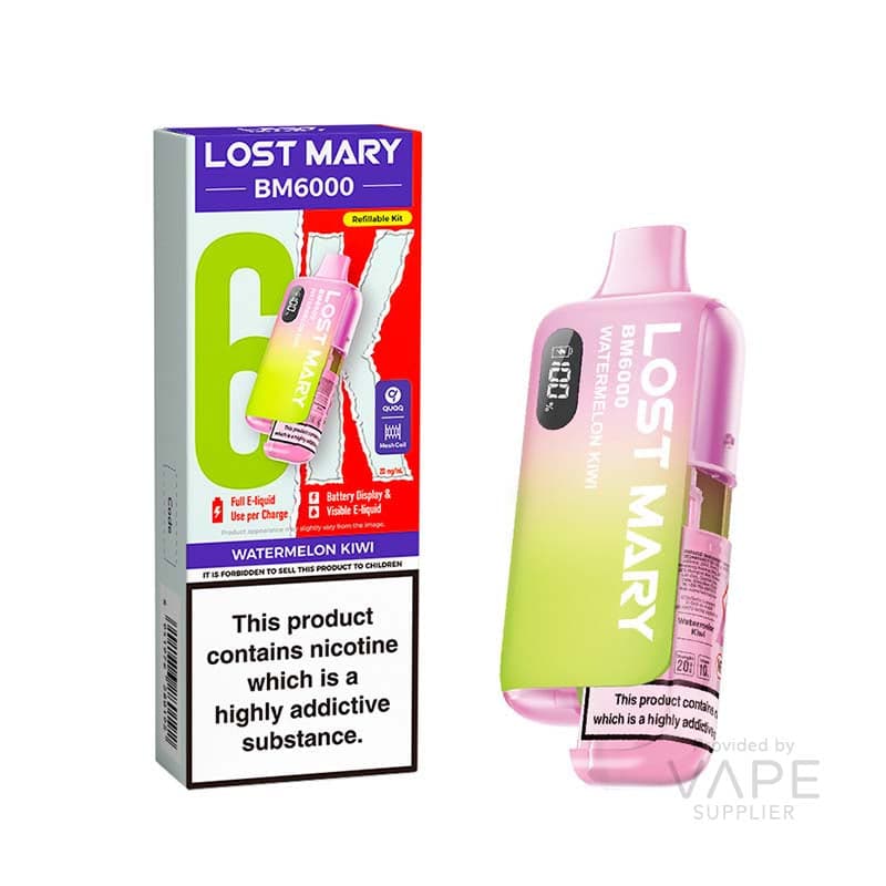 Lost Mary BM6000 Refillable Kit [Watermelon Kiwi / 20mg] - 12ml