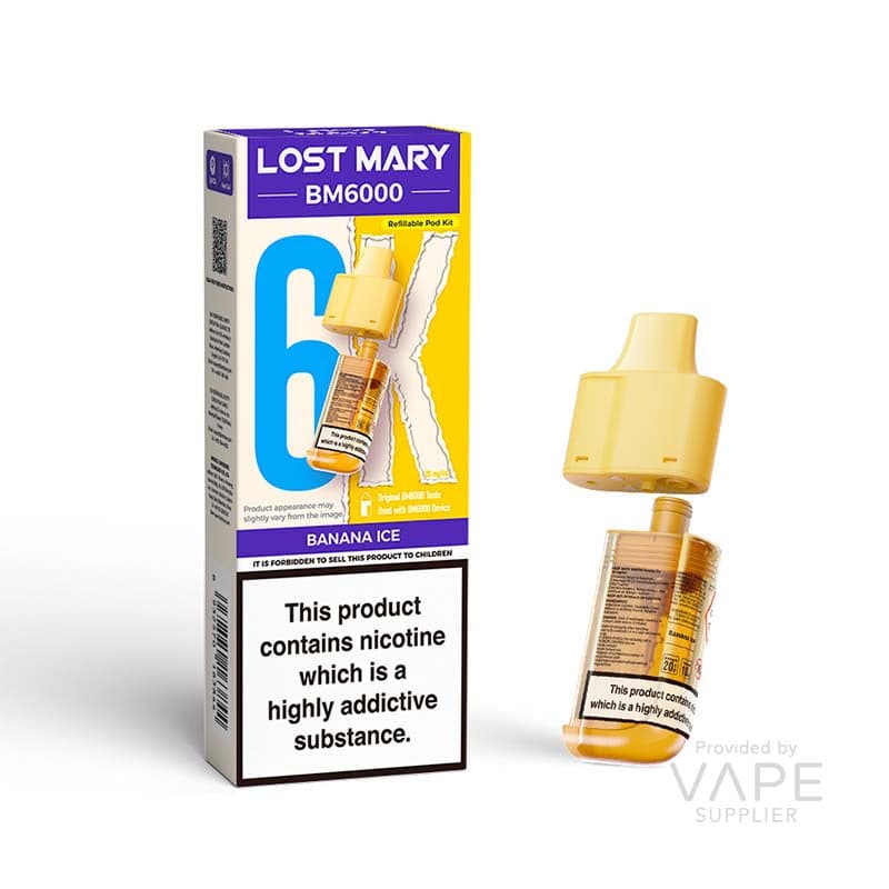 Lost Mary BM6000 Replaceable Pods [Banana Ice / 20mg] - 12ml