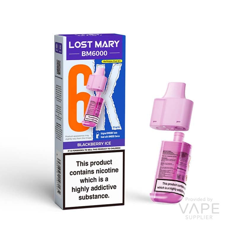 Lost Mary BM6000 Replaceable Pods [Blackberry Ice / 20mg] - 12ml