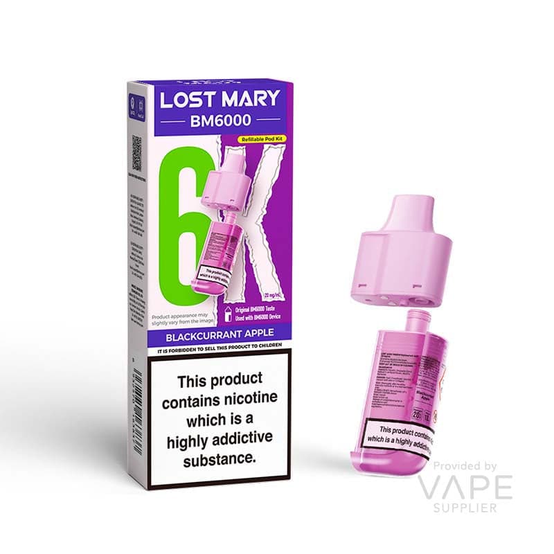 Lost Mary BM6000 Replaceable Pods [Blackcurrant Apple / 20mg] - 12ml