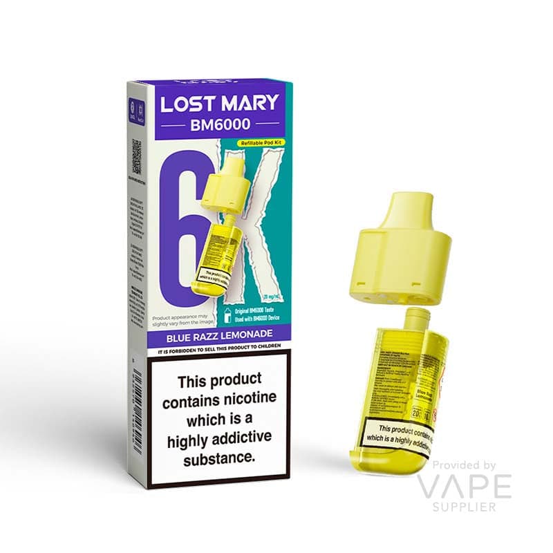 Lost Mary BM6000 Replaceable Pods [Blue Razz Lemonade / 20mg] - 12ml