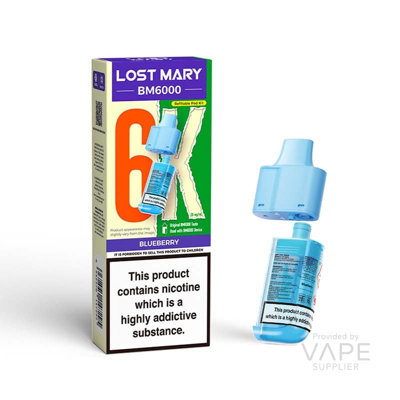 Lost Mary BM6000 Replaceable Pods [Blueberry / 20mg] - 12ml