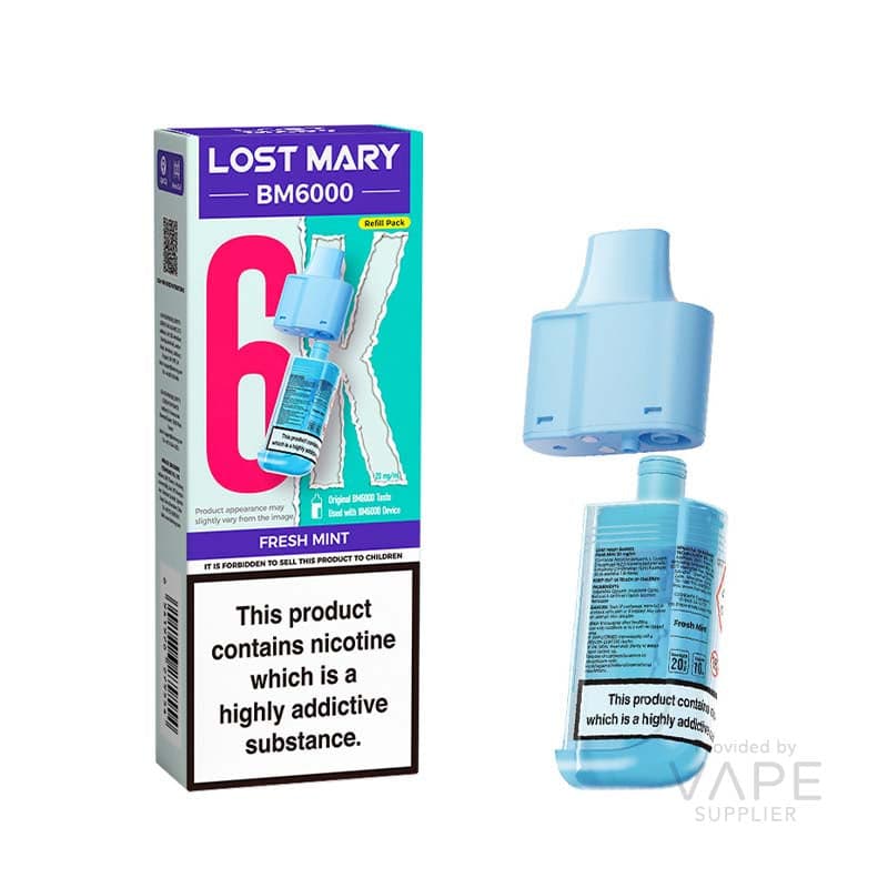 Lost Mary BM6000 Replaceable Pods [Fresh Mint / 20mg] - 12ml