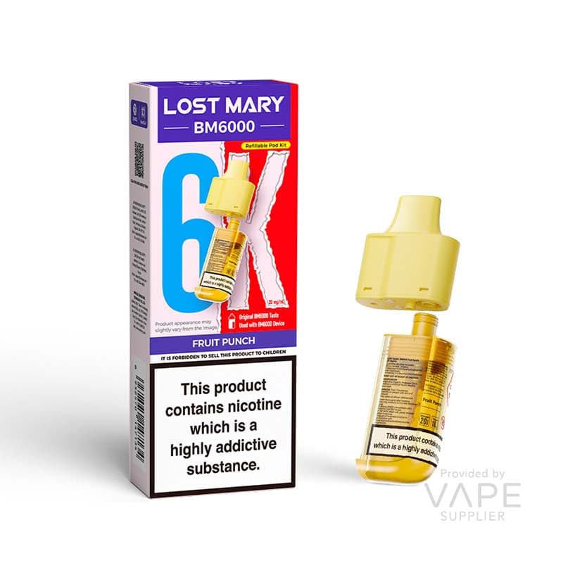 Lost Mary BM6000 Replaceable Pods [Fruit Punch / 20mg] - 12ml