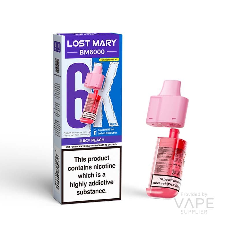 Lost Mary BM6000 Replaceable Pods [Juicy Peach / 20mg] - 12ml