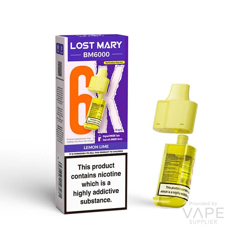 Lost Mary BM6000 Replaceable Pods [Lemon Lime / 20mg] - 12ml