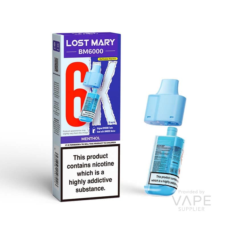 Lost Mary BM6000 Replaceable Pods [Menthol / 20mg] - 12ml