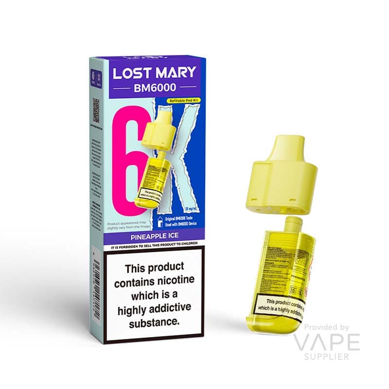 Lost Mary BM6000 Replaceable Pods [Pineapple Ice / 20mg] - 12ml