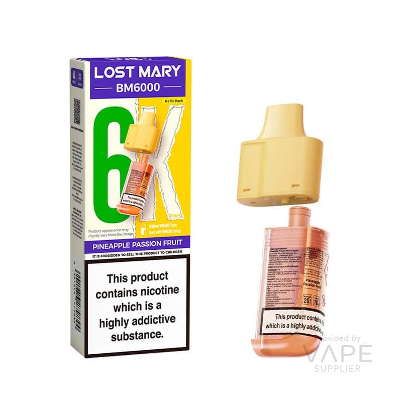 Lost Mary BM6000 Replaceable Pods [Pineapple Passion Fruit / 20mg] - 12ml