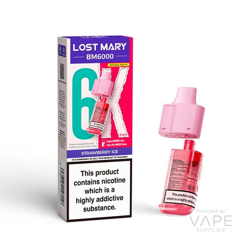 Lost Mary BM6000 Replaceable Pods [Strawberry Ice / 20mg] - 12ml