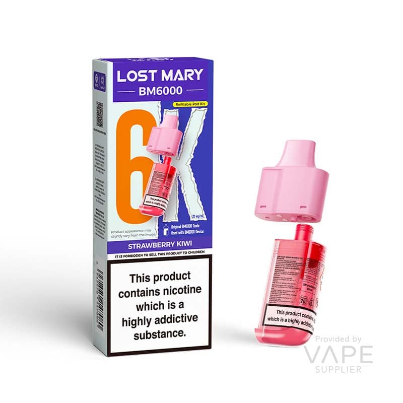 Lost Mary BM6000 Replaceable Pods [Strawberry Kiwi / 20mg] - 12ml