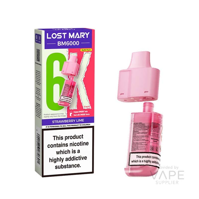 Lost Mary BM6000 Replaceable Pods [Strawberry Lime / 20mg] - 12ml