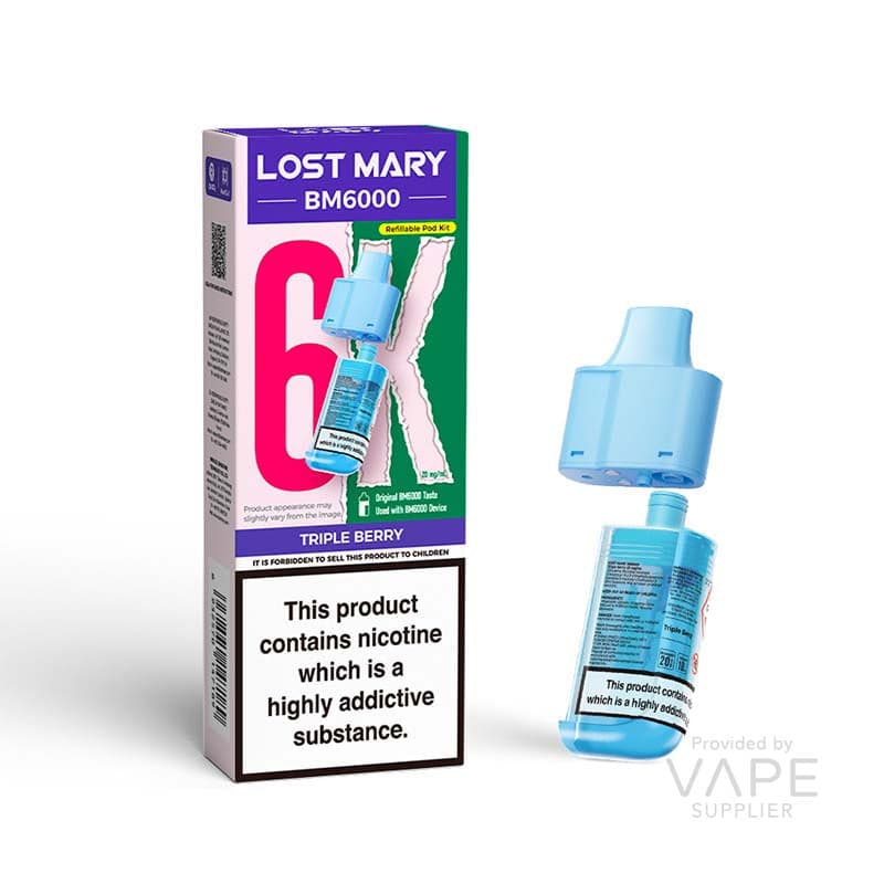 Lost Mary BM6000 Replaceable Pods [Triple Berry / 20mg] - 12ml