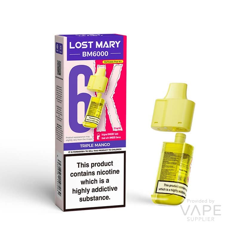 Lost Mary BM6000 Replaceable Pods [Triple Mango / 20mg] - 12ml