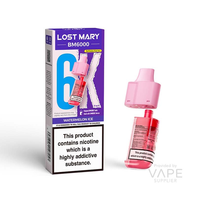 Lost Mary BM6000 Replaceable Pods [Watermelon Ice / 20mg] - 12ml