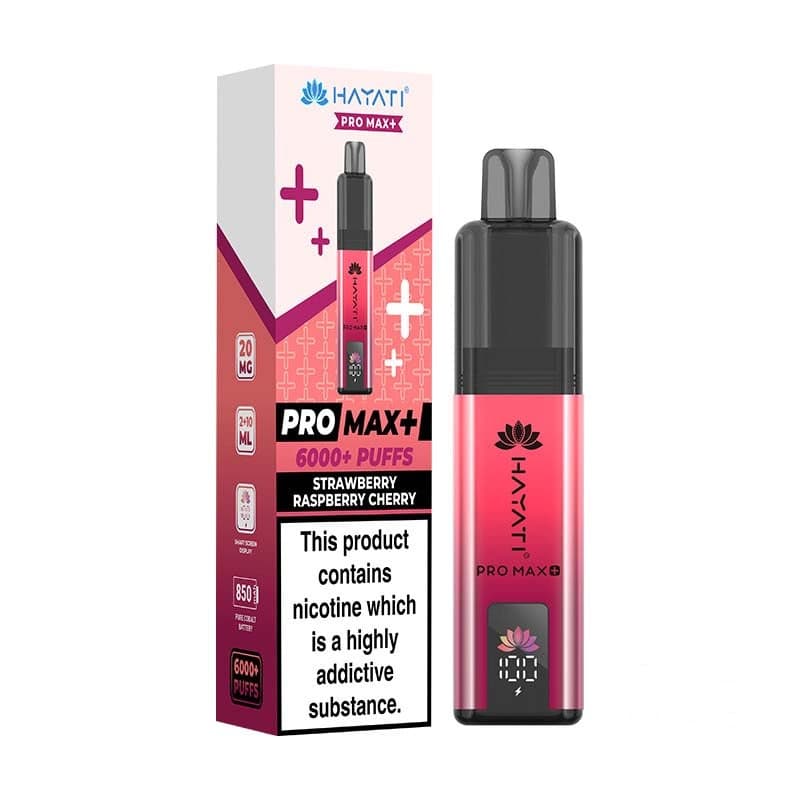 Hayati Pro Max+ 6K Prefilled Pod Kit Strawberry Raspberry Cherry  / 20mg]