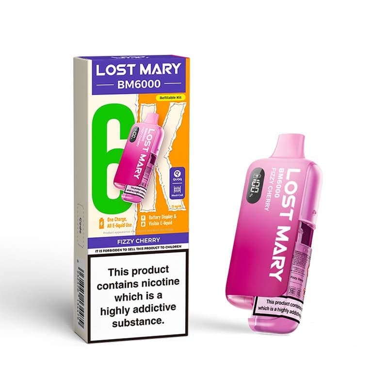 Lost Mary BM6000 Refillable Kit [Fizzy Cherry / 20mg] - 12ml