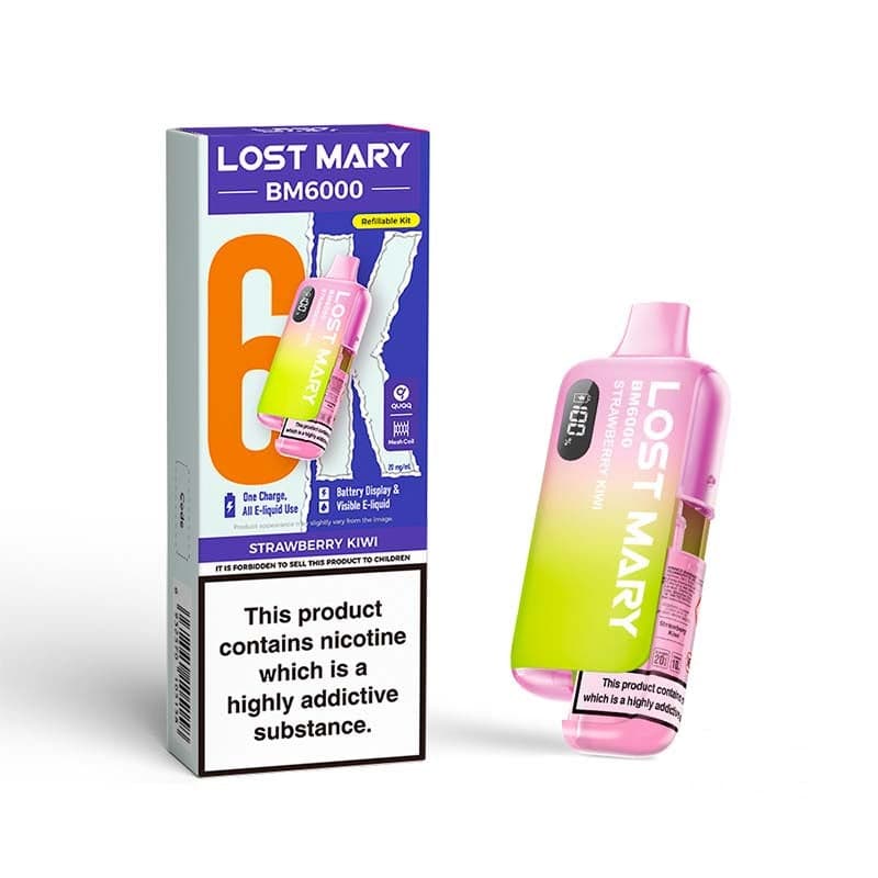 Lost Mary BM6000 Refillable Kit -- Strawberry Kiwi / 20mg] - 12ml