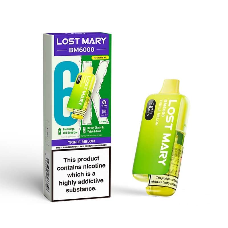 Lost Mary BM6000 Refillable Kit [Triple Melon 20mg] - 12ml