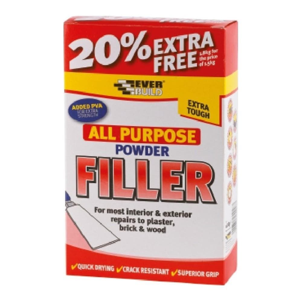 Everbuild  All Purpose Powder Filler With 20% Free 1.5kg