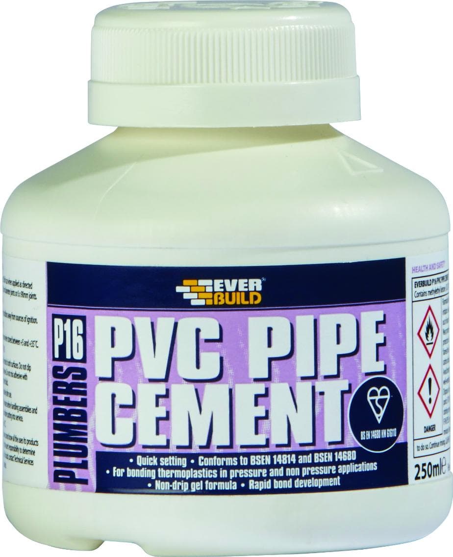 Everbuild P16 Plumbers Pvc Pipe Cement 250ml