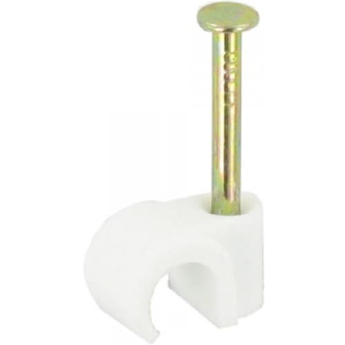 Fastpak Cable Clips Round White 6.00mm (1475)