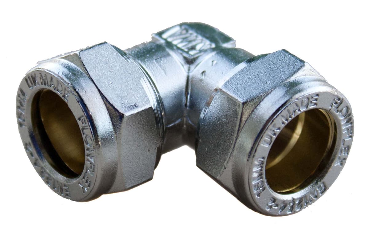Compression Elbow 15mm x 15mm Chrome