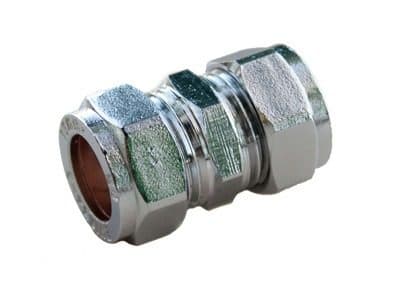Compression Straight Connector 15mm x 15mm Chrome