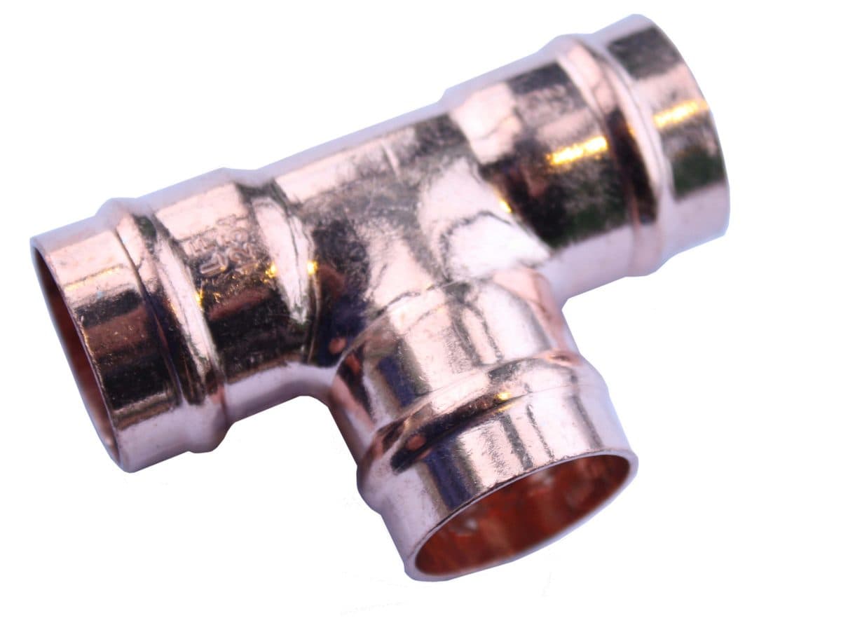 Pre-Soldered Equal Tee 15mm Pk2