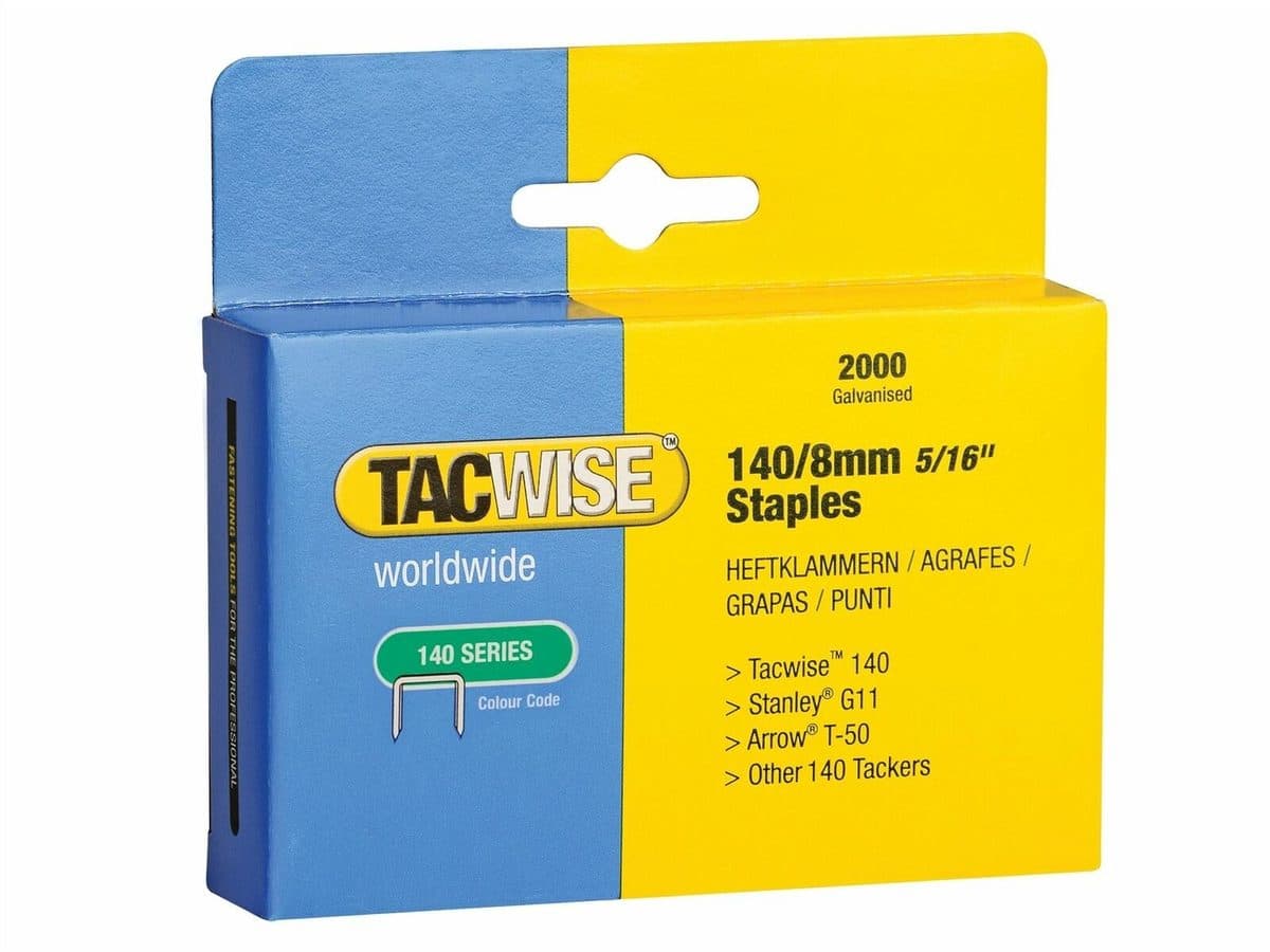 140/8mm Galvanised Staples Box of 2000