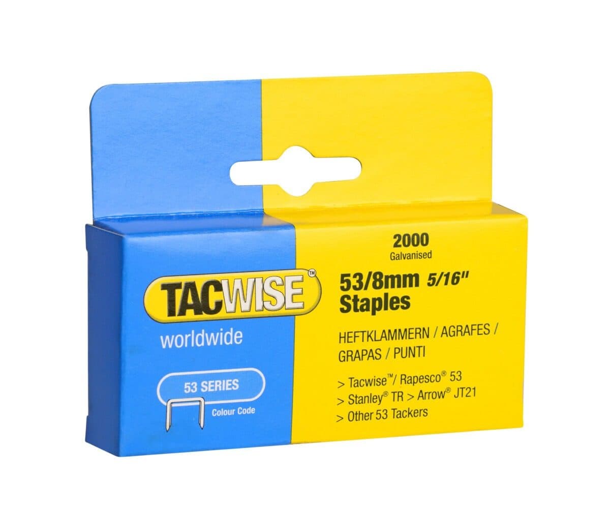 53/8mm Galvanised Staples Box of 2000