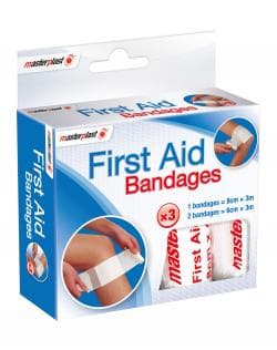 Master Plast First Aid Bandages Pk3 (Mp019)