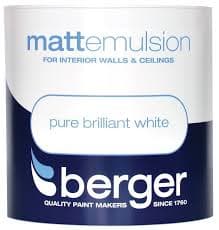 Berger Vinyl Matt Brilliant White 1Ltr 1