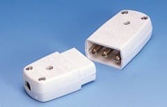 DA 10A 3P Rubber Conn White 2