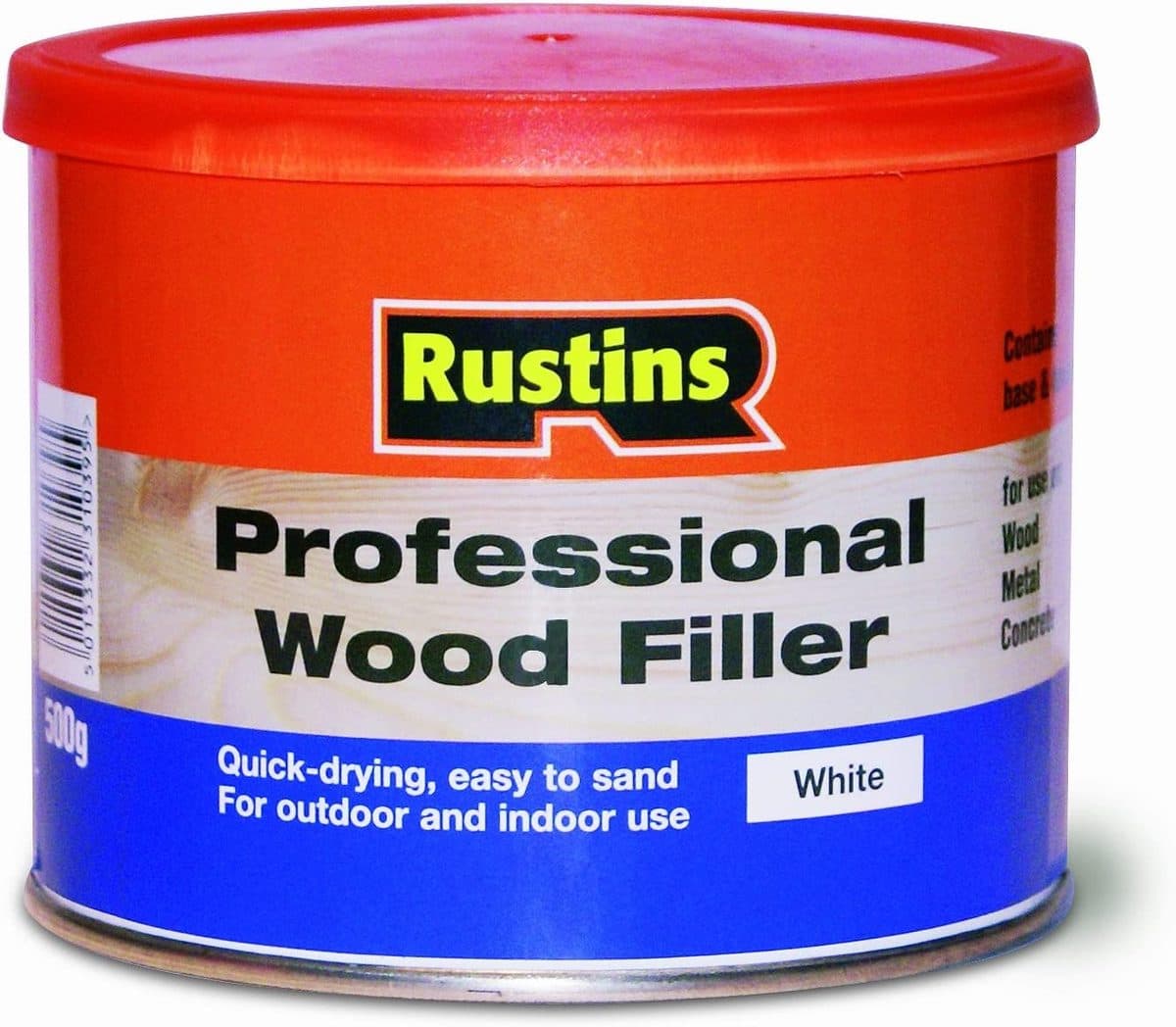 Rustins Professional Wood Filler White 500g
