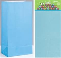 Unique Party 12 Paper Party Bags -baby Blue 2