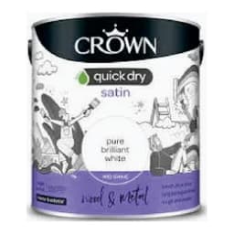 Crown Quick Drying Satin Brilliant White 2.5Ltr 2